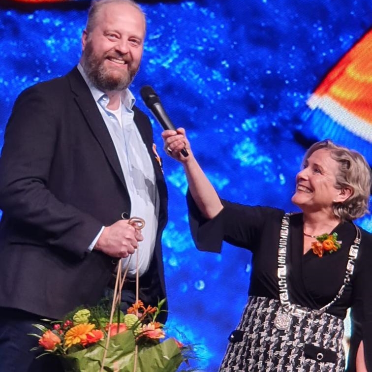 Felicitatie voor Johan de Graaf (NHS)